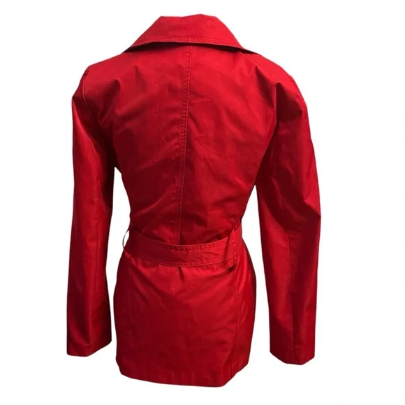 Sandro Studio Red Button Up Ruffle Rain Jacket
Size small - Picture 4 of 7